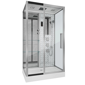 Душевая кабина Niagara Luxe 7713WL 120х80 прямоугольная с крышей ориентация левая